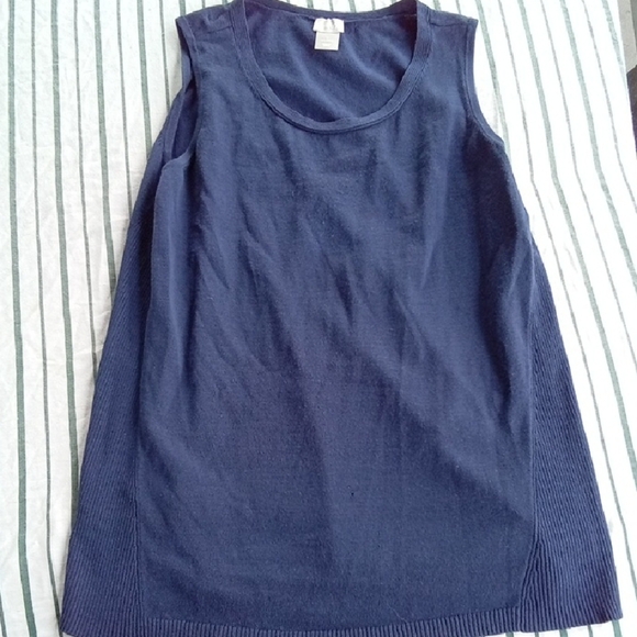 Chico's Blue Open-Front Cardigan with Long Sleeves - Picture 3 of 5